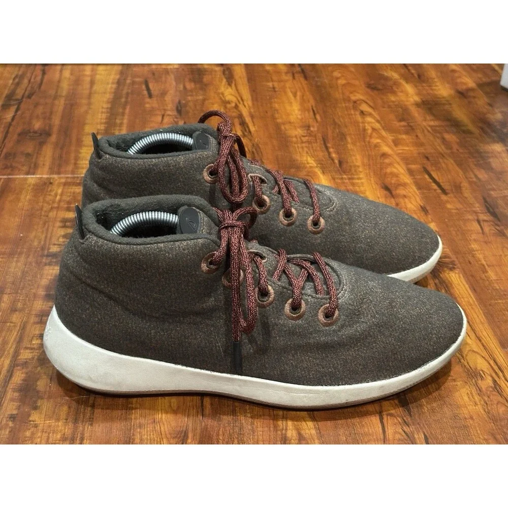 Allbirds WRUM Terra White Wool Runner Up Mizzles High Top Shoes Men's Size 13